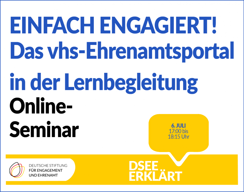 Einfach Engagiert! Das Vhs-Ehrenamtsportal In Der Lernbegleitung ...