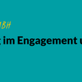 Grafik mit Text: "Studienbericht Weiterbildung im Engagement & Ehrenamt" aus der DSEE Forschungsreihe "Engagiert Geforscht" mit der "LearningLab gGmbH". Grafik einer stilisierten Glühbirne, die leuchtet.