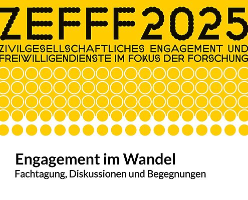 Einladung der Fachkonferenz "Zivilgesellschaftliches Engagement und Freiwilligendienste im Fokus der Forschung" , ZEFFF 2025, am 6. und 7. März in der Alten Münze in Berlin